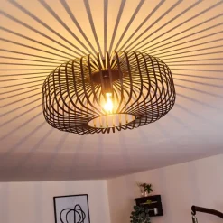 Plafonnier Wemude Noir, 1 Lumiere