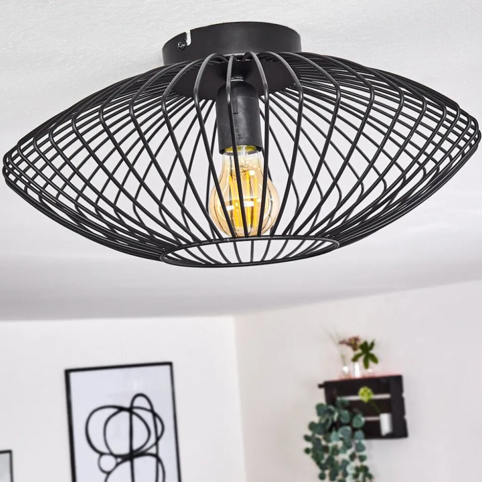 Plafonnier Wemude Noir, 1 Lumiere