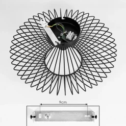 Plafonnier Wemude Noir, 1 Lumiere