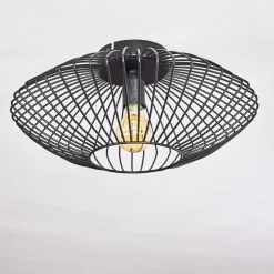Plafonnier Wemude Noir, 1 Lumiere