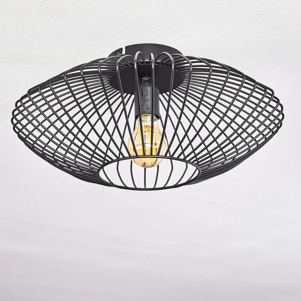 Plafonnier Wemude Noir, 1 Lumiere