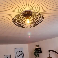 Plafonnier Wemude Noir, 1 Lumiere