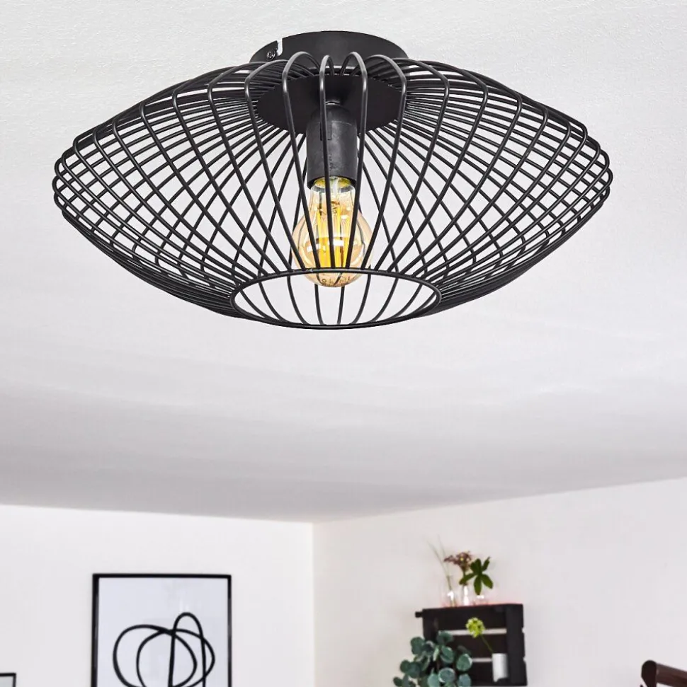 Plafonnier Wemude Noir, 1 Lumiere