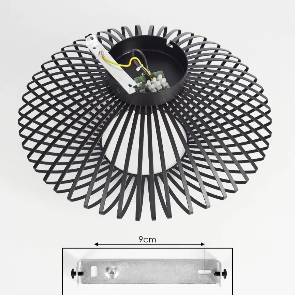 Plafonnier Wemude Noir, 1 Lumiere