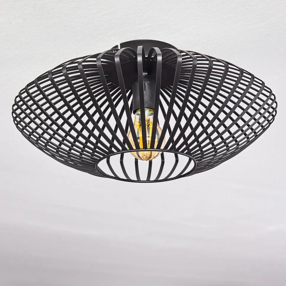 Plafonnier Wemude Noir, 1 Lumiere
