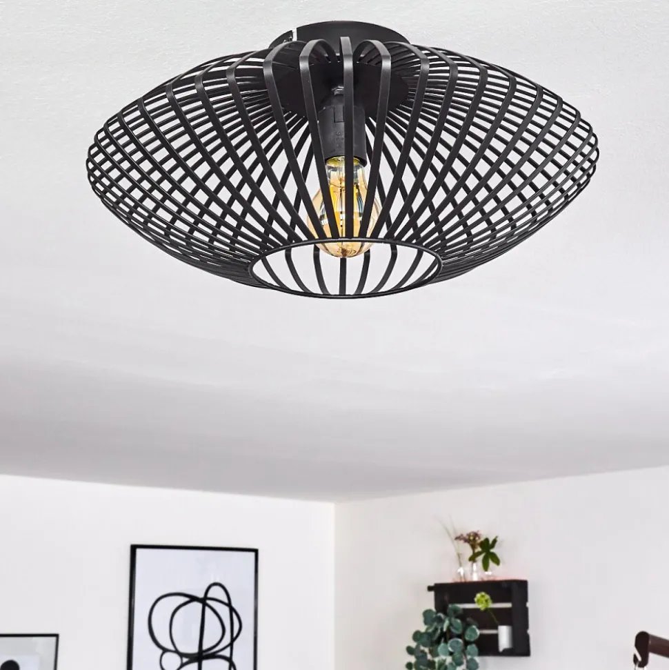 Plafonnier Wemude Noir, 1 Lumiere