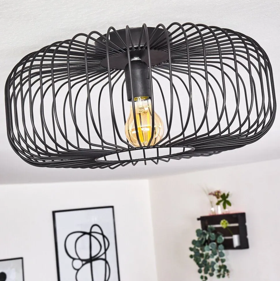 Plafonnier Wemude Noir, 1 Lumiere