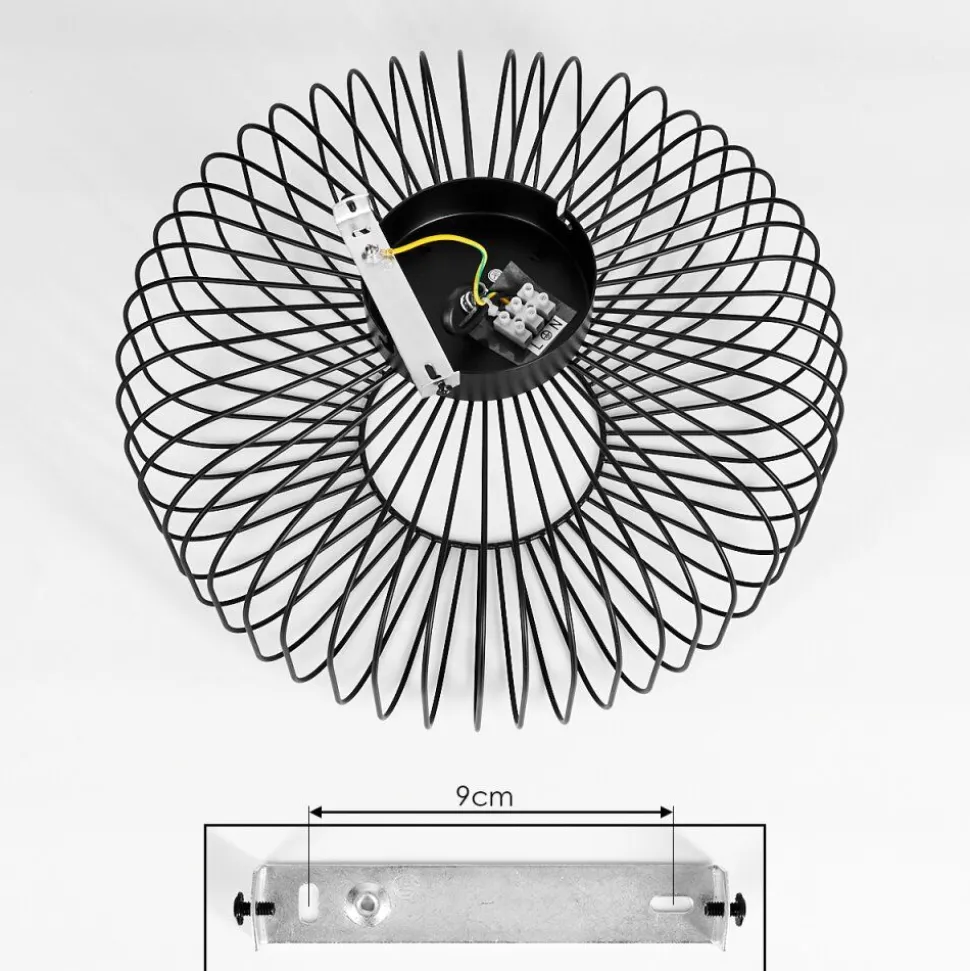 Plafonnier Wemude Noir, 1 Lumiere