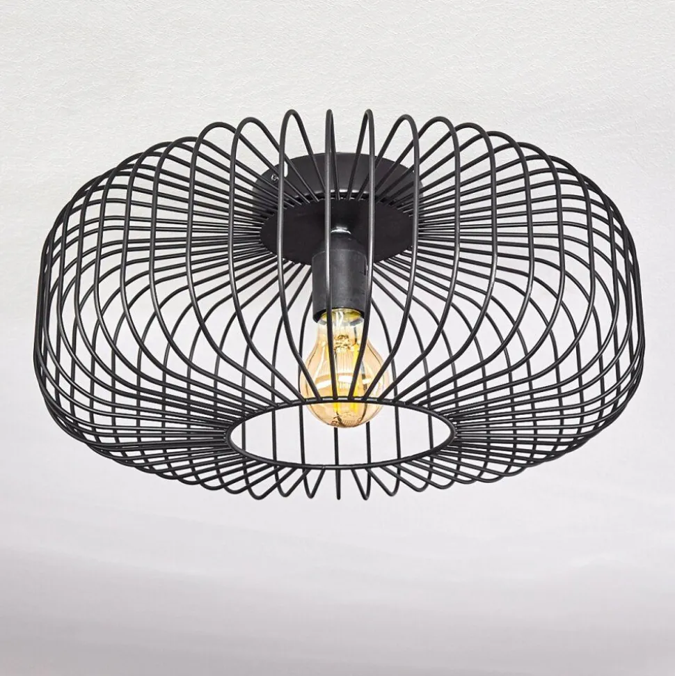 Plafonnier Wemude Noir, 1 Lumiere