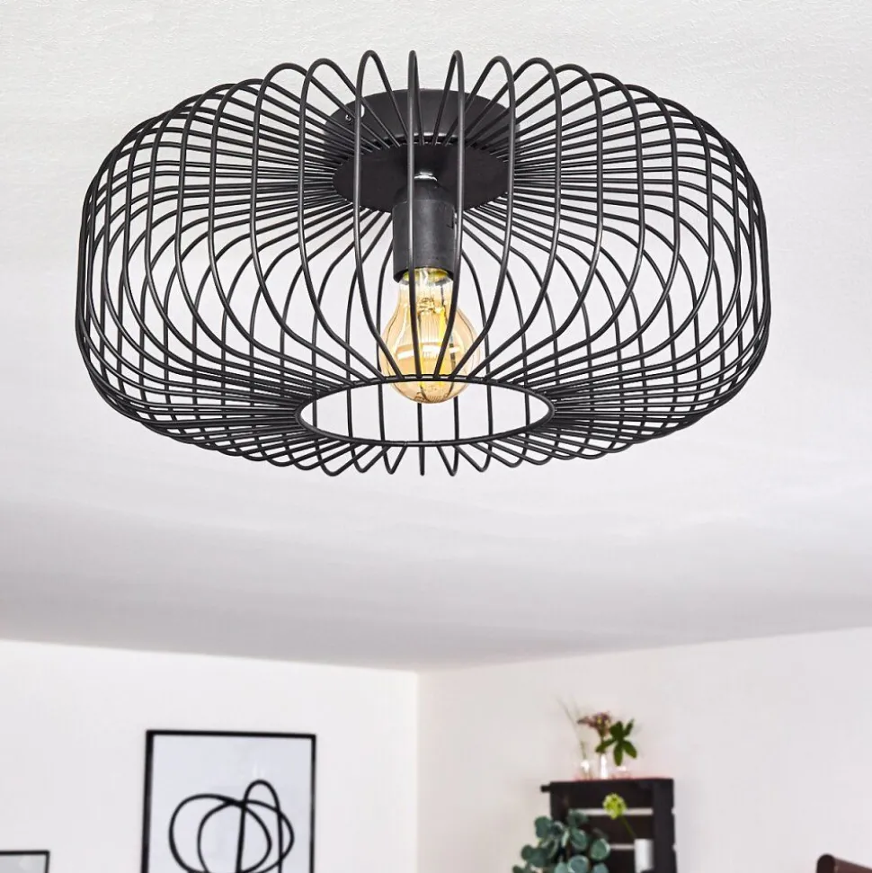 Plafonnier Wemude Noir, 1 Lumiere