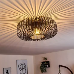 Plafonnier Wemude Noir, 1 Lumiere
