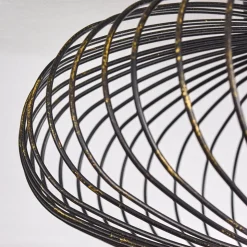 Plafonnier Wemude Noir Dore, 1 Lumiere