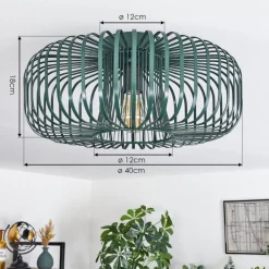 Plafonnier Wemude Vert, 1 Lumiere