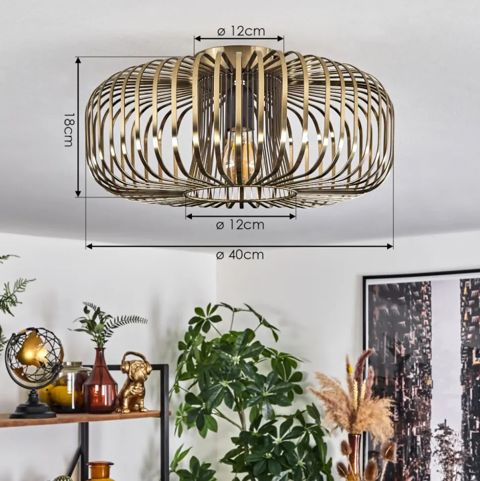 Plafonnier Wemude Vieux Laiton, 1 Lumiere