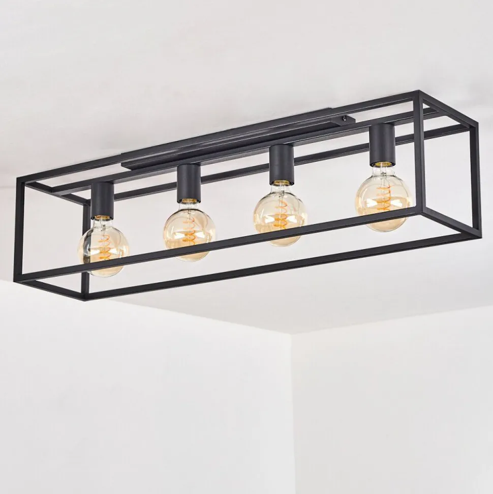 Plafonnier Wick Noir, 4 Lumieres