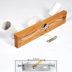 Plafonnier Zuoz Bois Clair, 3 Lumieres