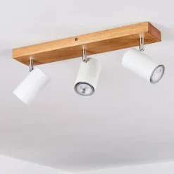 Plafonnier Zuoz Bois Clair, 3 Lumieres