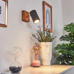 Plafonnier Zuoz Bois Clair, 1 Lumiere