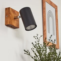 Plafonnier Zuoz Bois Clair, 1 Lumiere