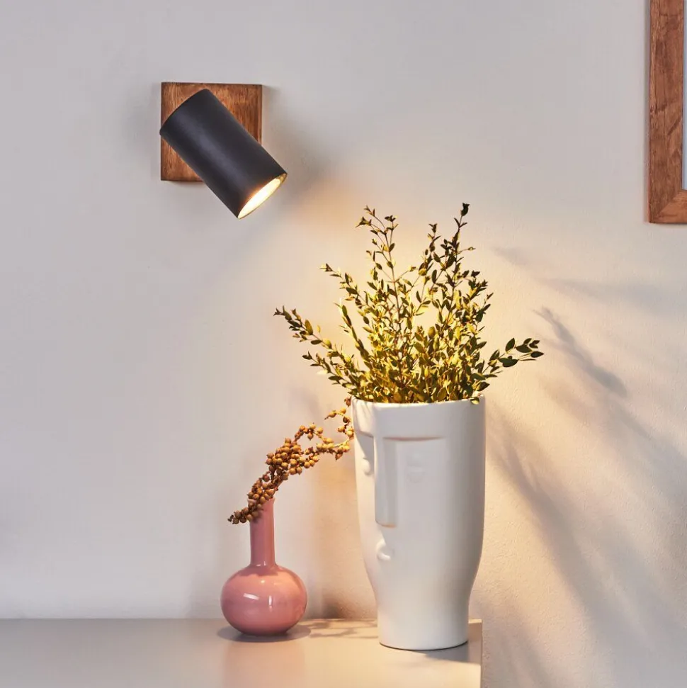 Plafonnier Zuoz Bois Clair, 1 Lumiere