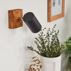 Plafonnier Zuoz Bois Clair, 1 Lumiere