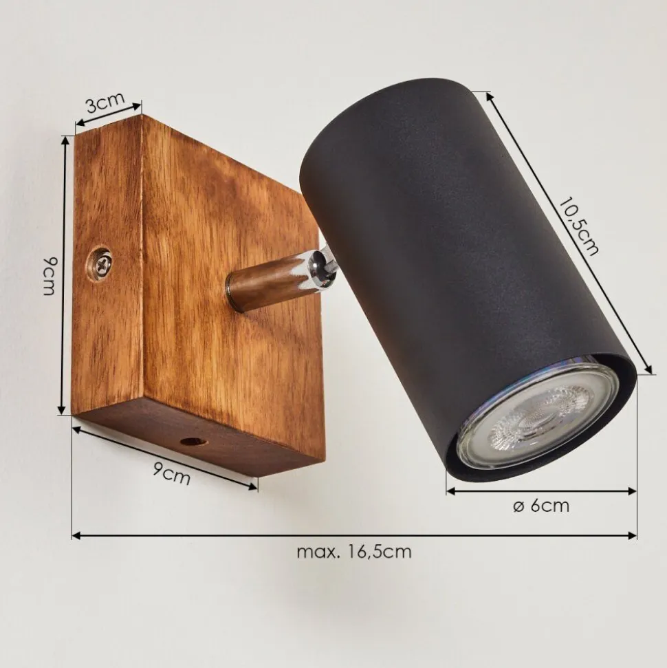 Plafonnier Zuoz Bois Clair, 1 Lumiere