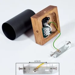 Plafonnier Zuoz Bois Clair, 1 Lumiere