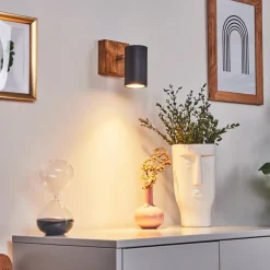 Plafonnier Zuoz Bois Clair, 1 Lumiere