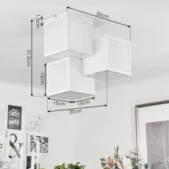 Plafonnierallonville Led Blanc, 1 Lumiere