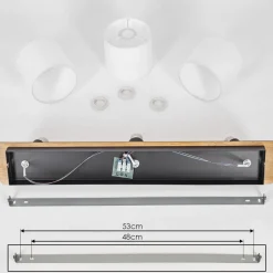 Plafonnieralsen Bois Fonce, 3 Lumieres