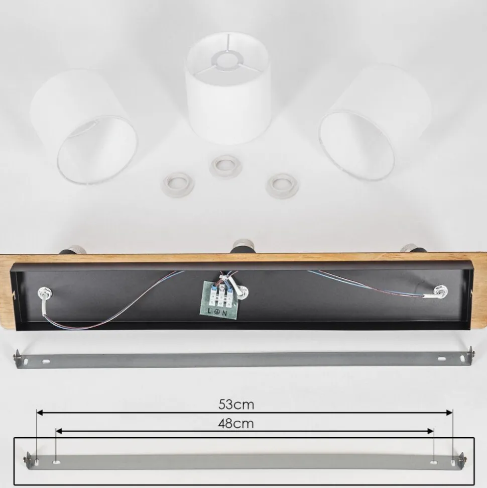 Plafonnieralsen Bois Fonce, 3 Lumieres