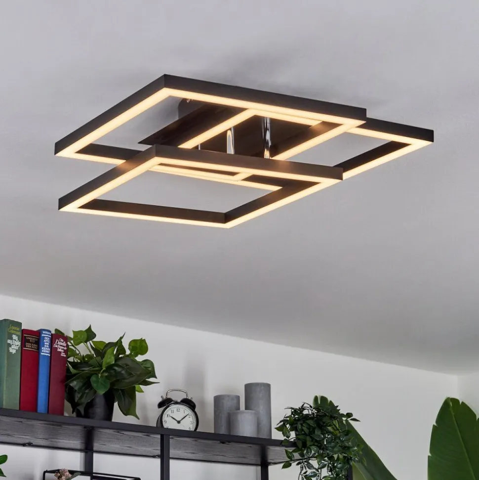 Plafonniercavareno Led Noir, 1 Lumiere
