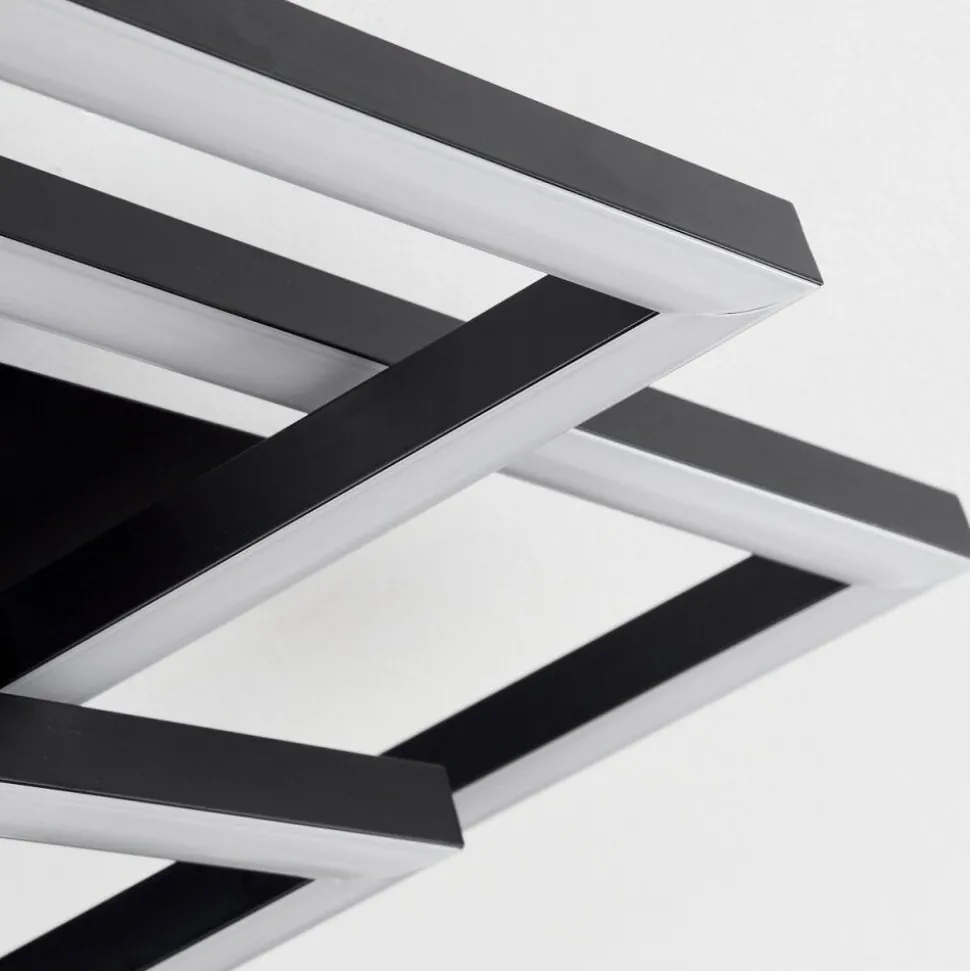Plafonniercavareno Led Noir, 1 Lumiere