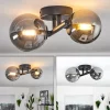 Plafonnierchehalis Led Noir, 2 Lumieres