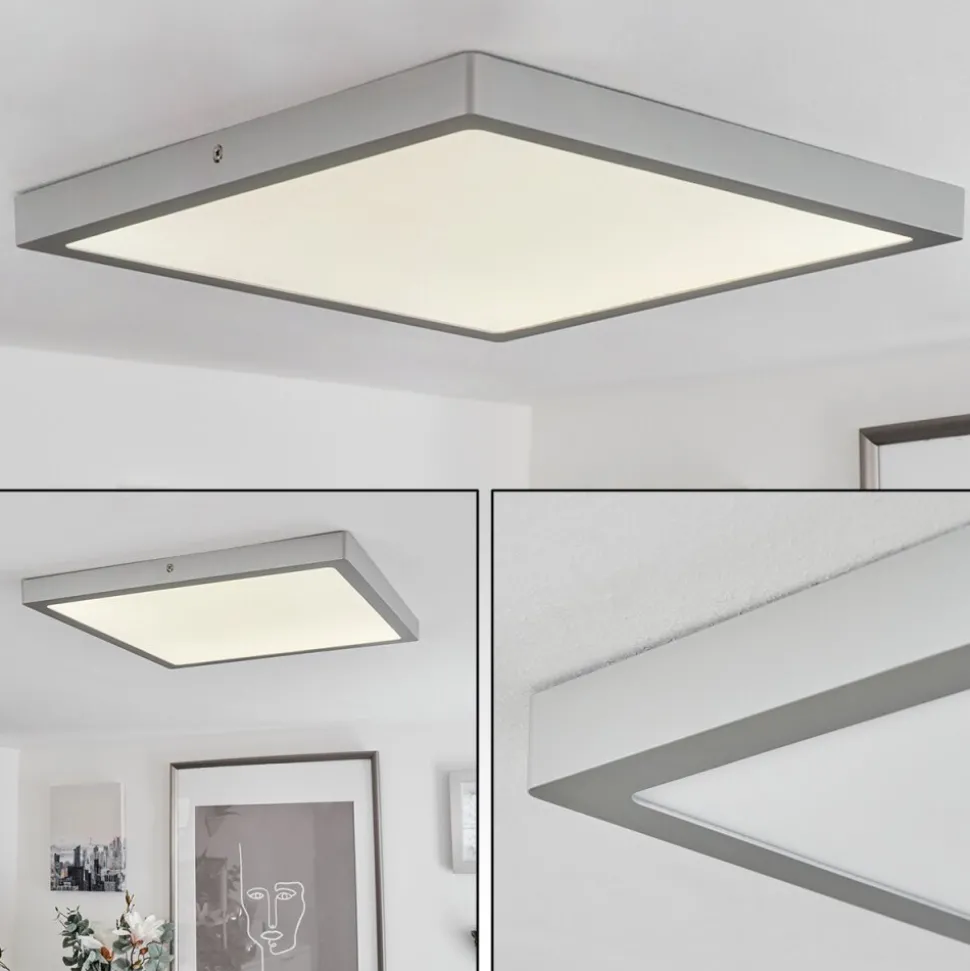 Plafonnierfinsrud Led Argente, 1 Lumiere