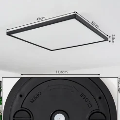 Plafonnierfolgares Led Noir, 1 Lumiere