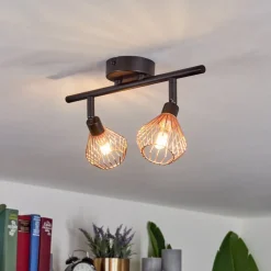 Plafonniergronhoj Noir, 2 Lumieres