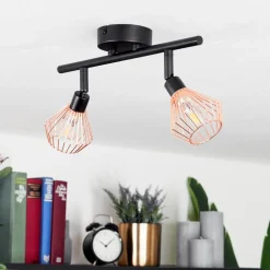 Plafonniergronhoj Noir, 2 Lumieres