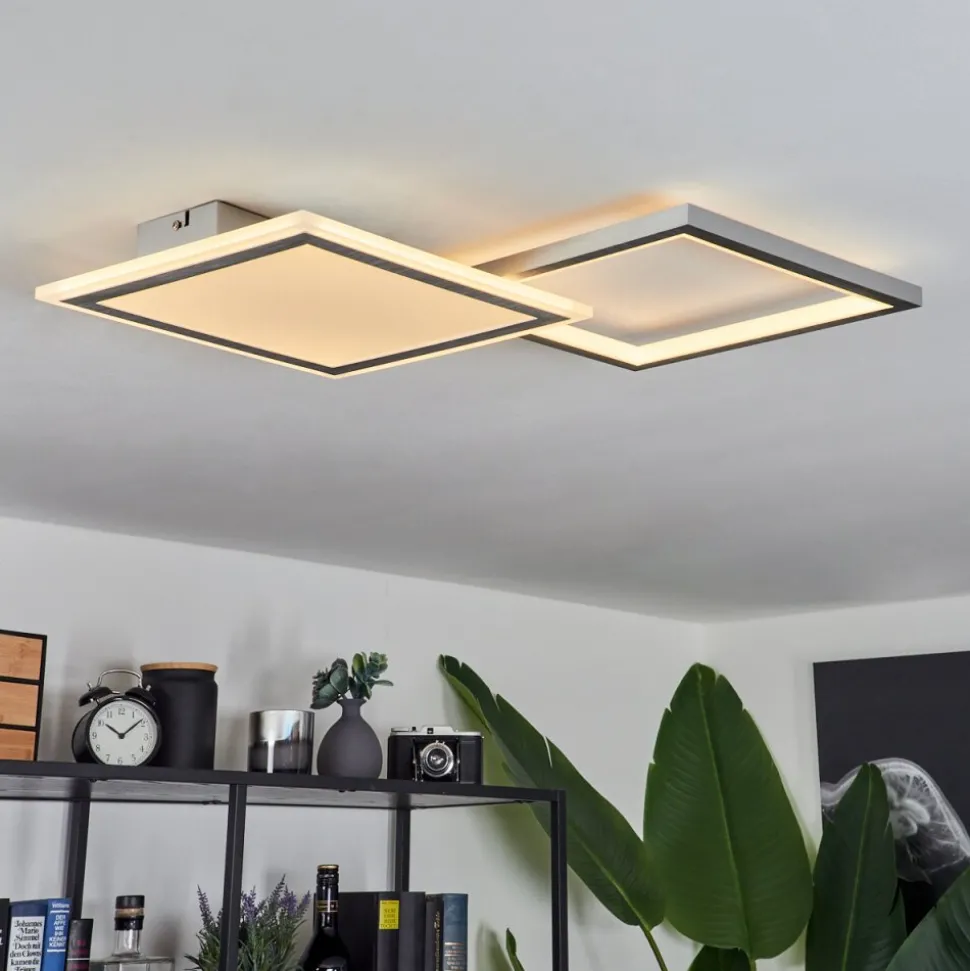 Plafonnierlongos Led Aluminium, 1 Lumiere, Telecommandes