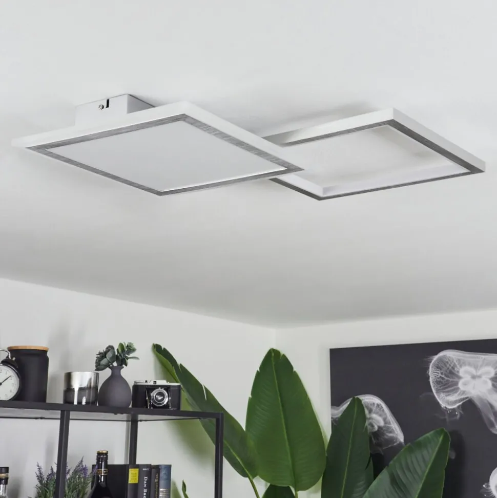 Plafonnierlongos Led Aluminium, 1 Lumiere, Telecommandes