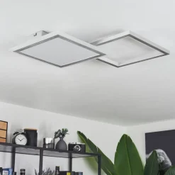 Plafonnierlongos Led Aluminium, 1 Lumiere, Telecommandes