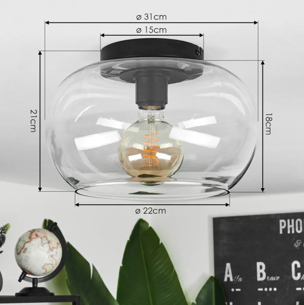 Plafonniermolloy Clair, 1 Lumiere