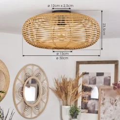 Plafonniermulstrand Ecru, 1 Lumiere