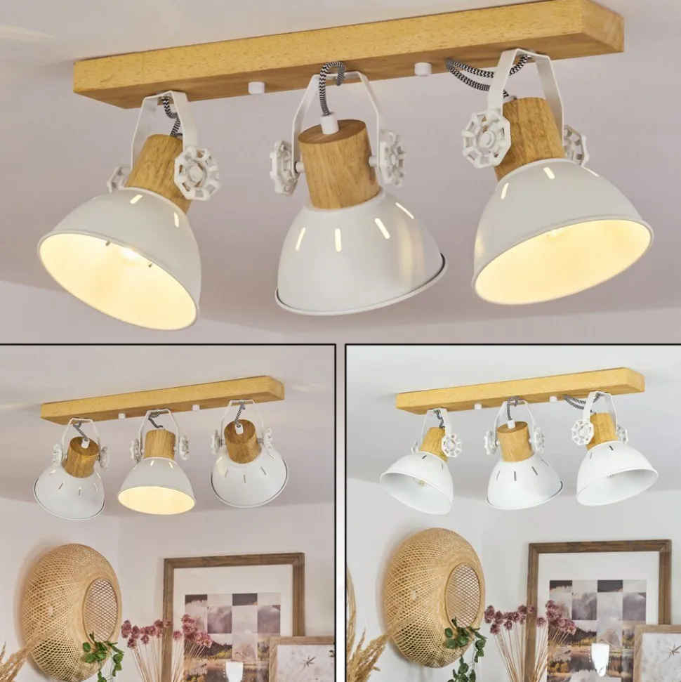 Plafonnierorny Ecru, Blanc, 3 Lumieres