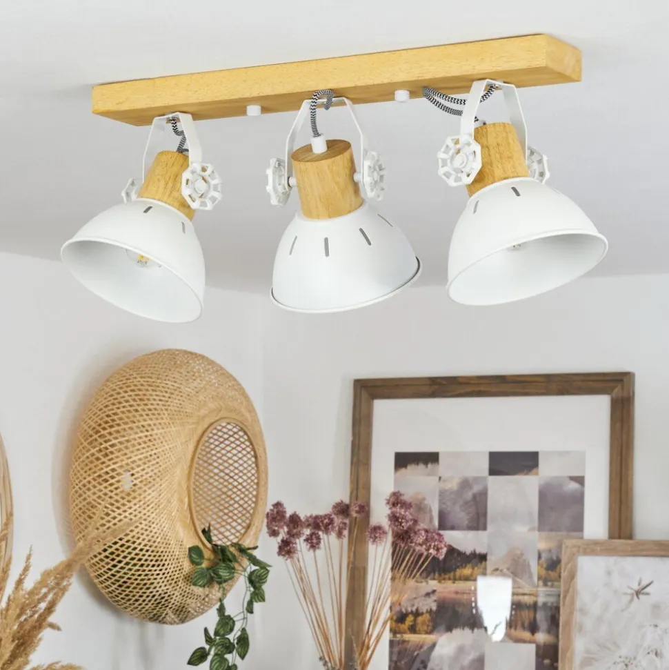 Plafonnierorny Ecru, Blanc, 3 Lumieres