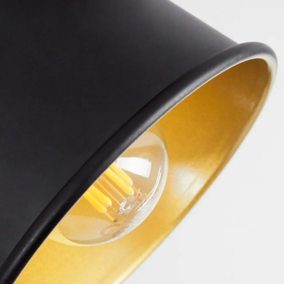 Plafonniersafari Chrome, Bois Fonce, Noir, 3 Lumieres