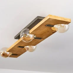 Plafonniersantorum Argent Oxyde, Ecru, 4 Lumieres