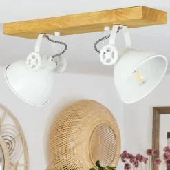 Plafonniersvanfolk Ecru, Blanc, 2 Lumieres