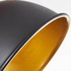 Plafonniertina Chrome, Bois Fonce, Noir, 3 Lumieres