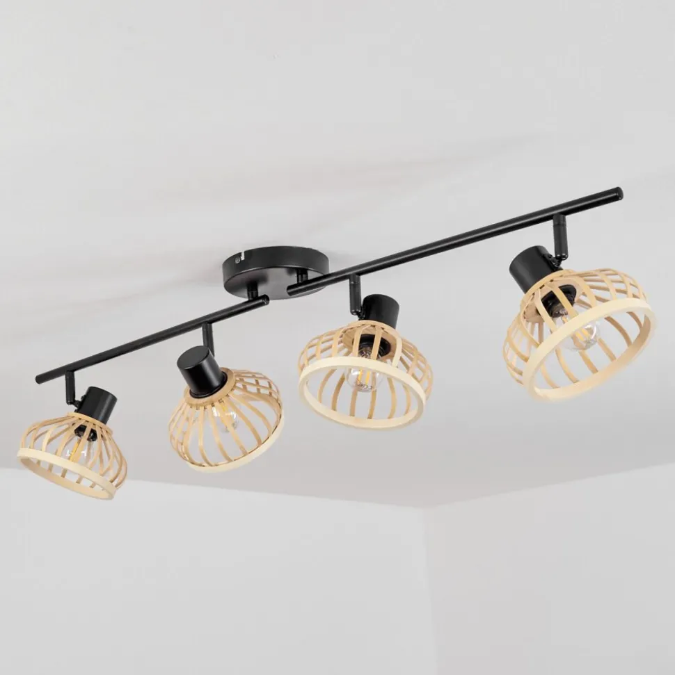 Plafonniertotui Noir, 4 Lumieres